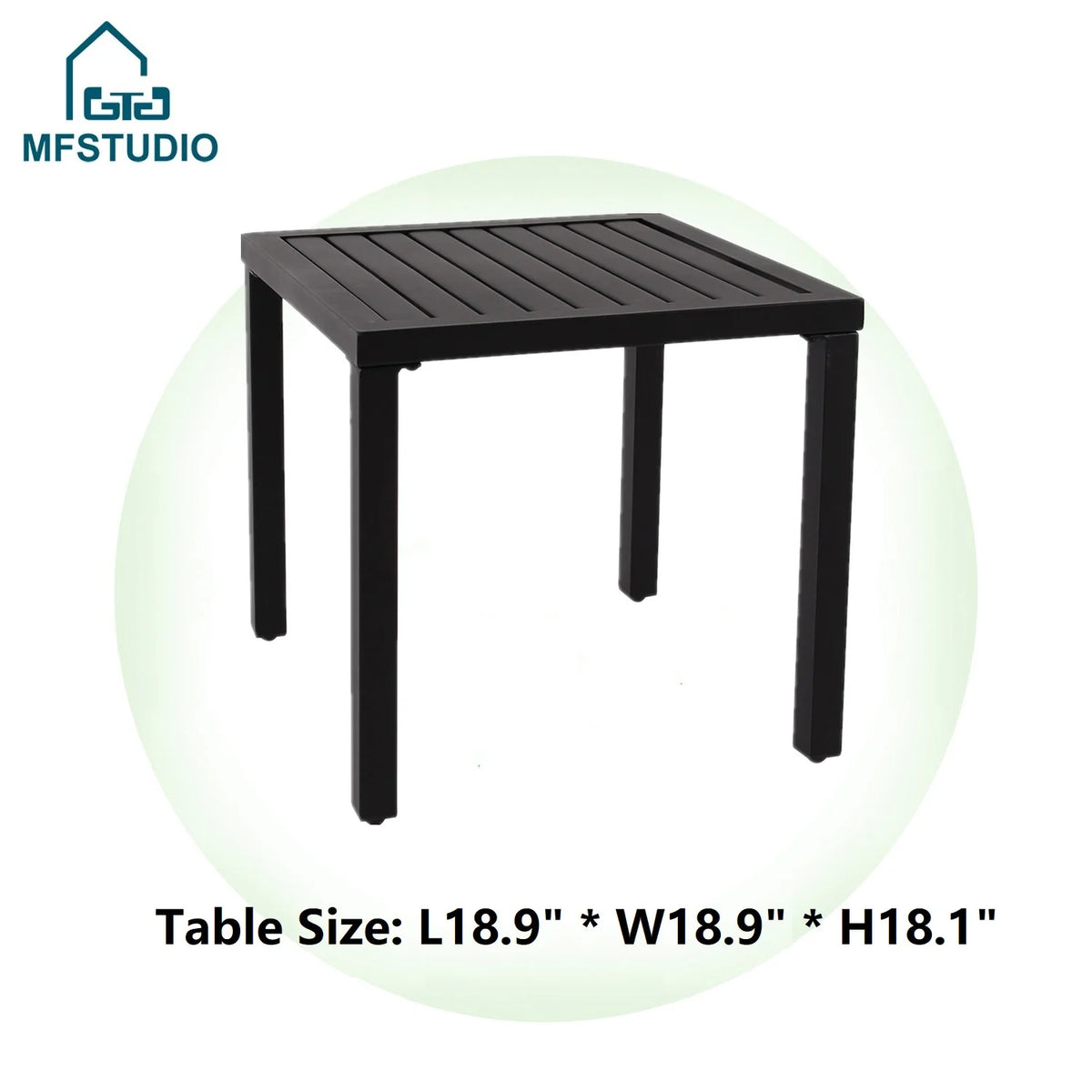 Black & Red 3-Piece Outdoor Patio Set with 2 Rocking Chairs and Bistro Table O124