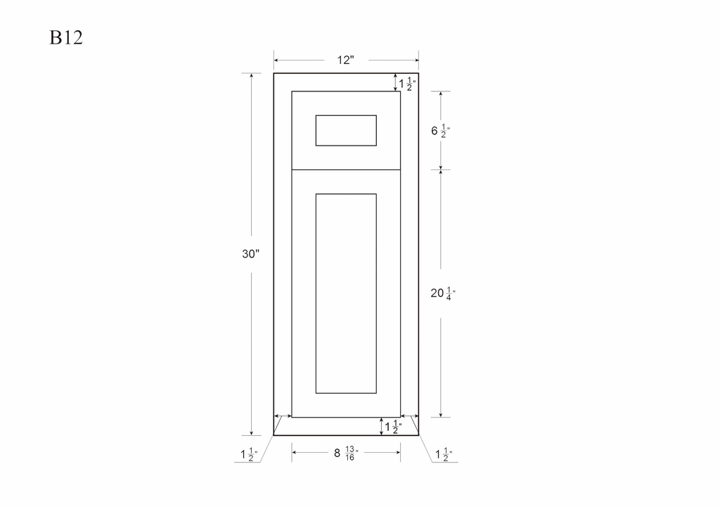 18 inch Wide Kitchen Base Cabinet Snow White Inset Shaker Single Door Single Drawer G38021