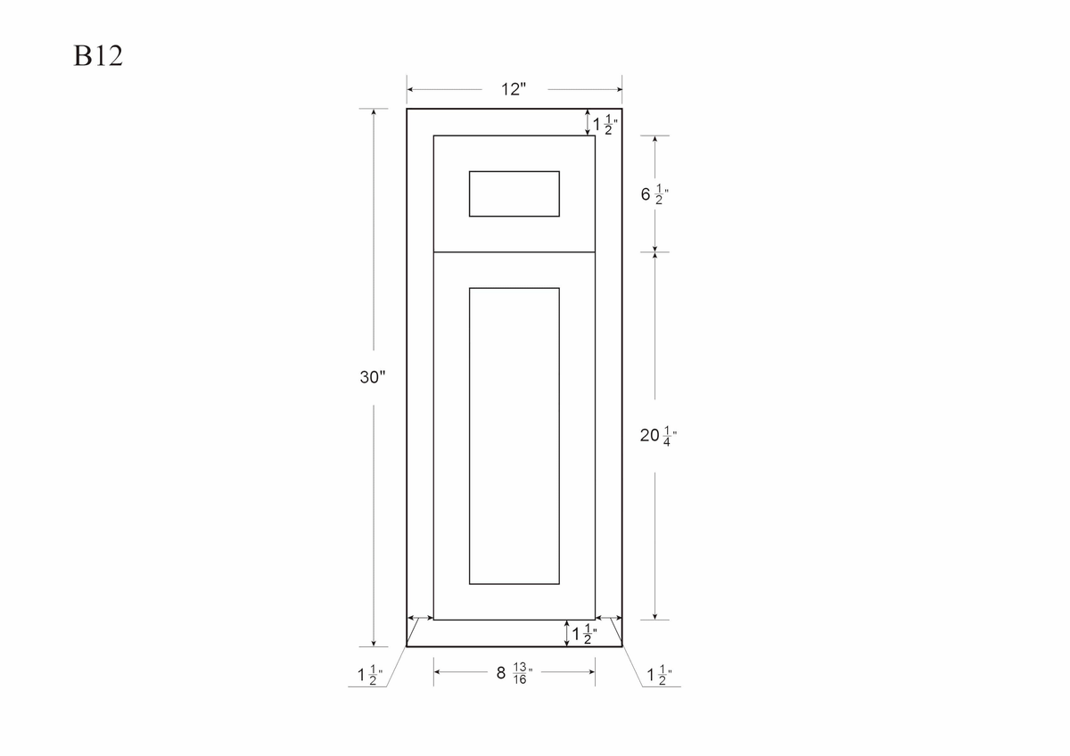 18 inch Wide Kitchen Base Cabinet Snow White Inset Shaker Single Door Single Drawer G38021