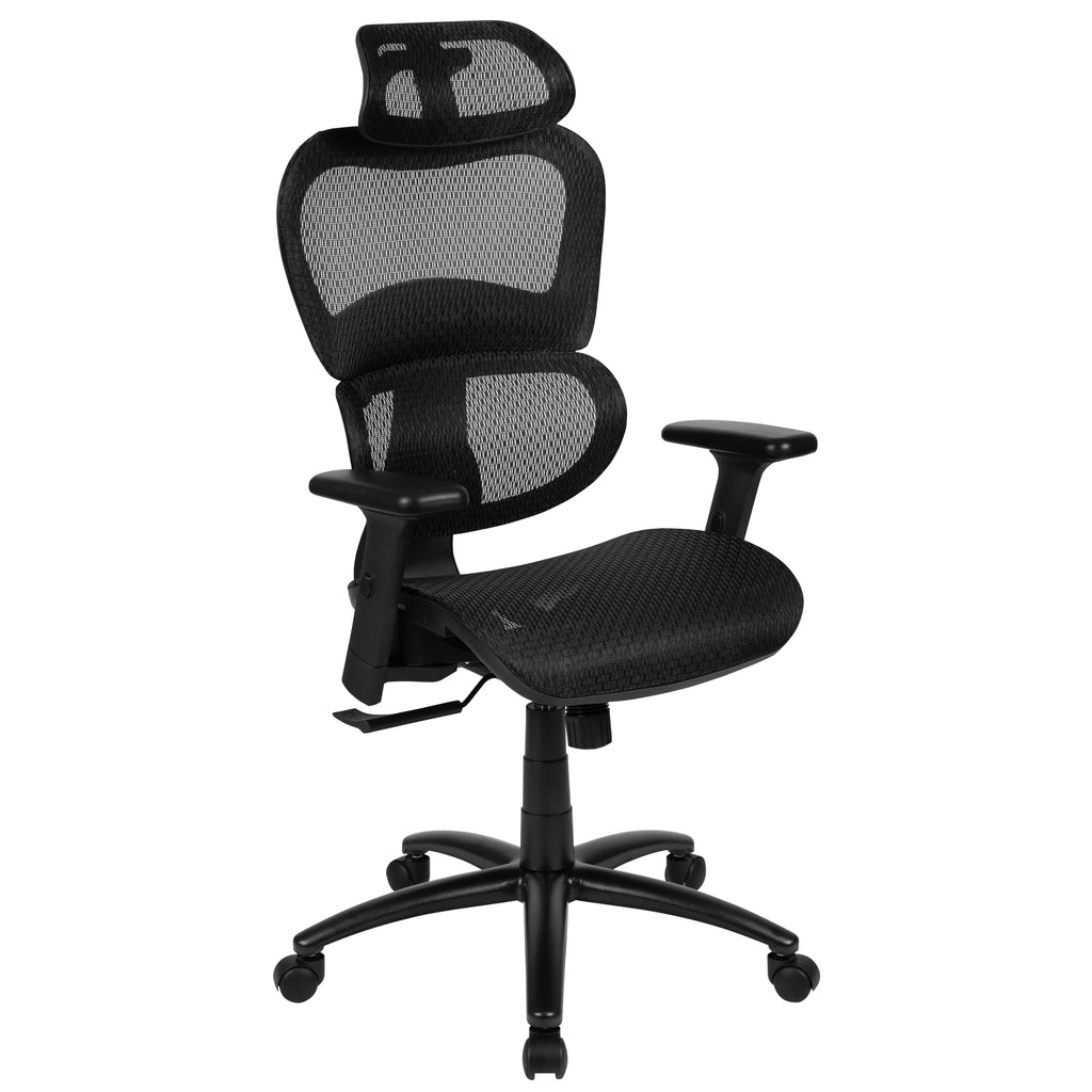 Ergonomic Mesh Office Chair with Lumbar Support in Black U388