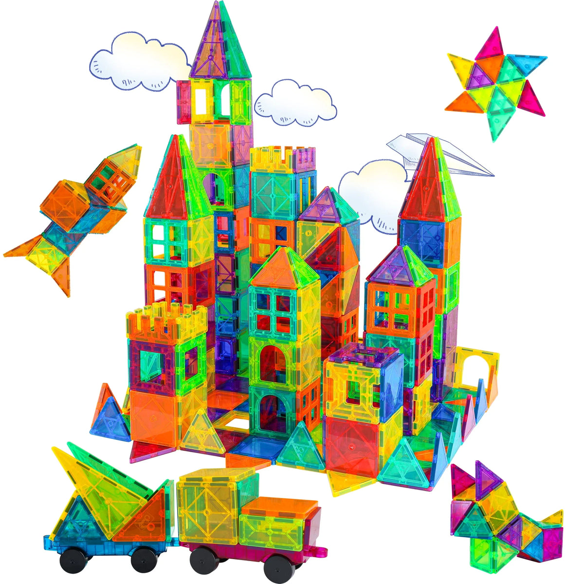 120 Pcs 3D Color Magnet Building Tiles Set J909033