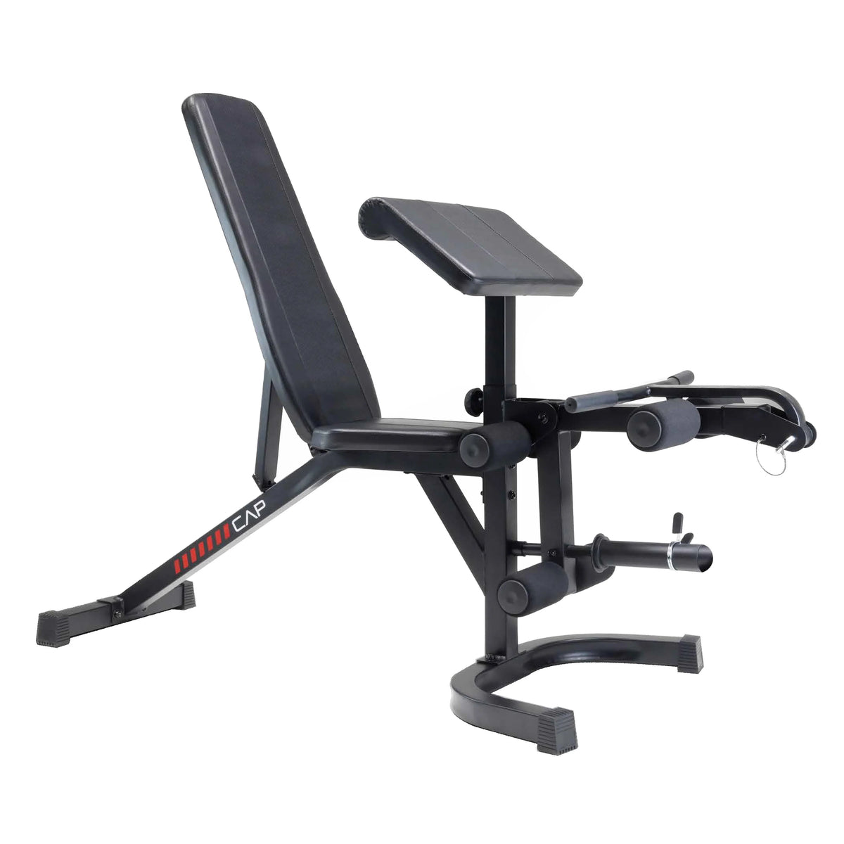 Adjustable Utility Weight Bench with Preacher Curl and Leg Press Attachment T78505