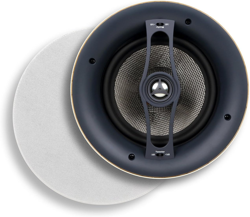 White 2-Way in Ceiling in Wall Speaker, 8 Inch Woofer, Pack of 2 X22200