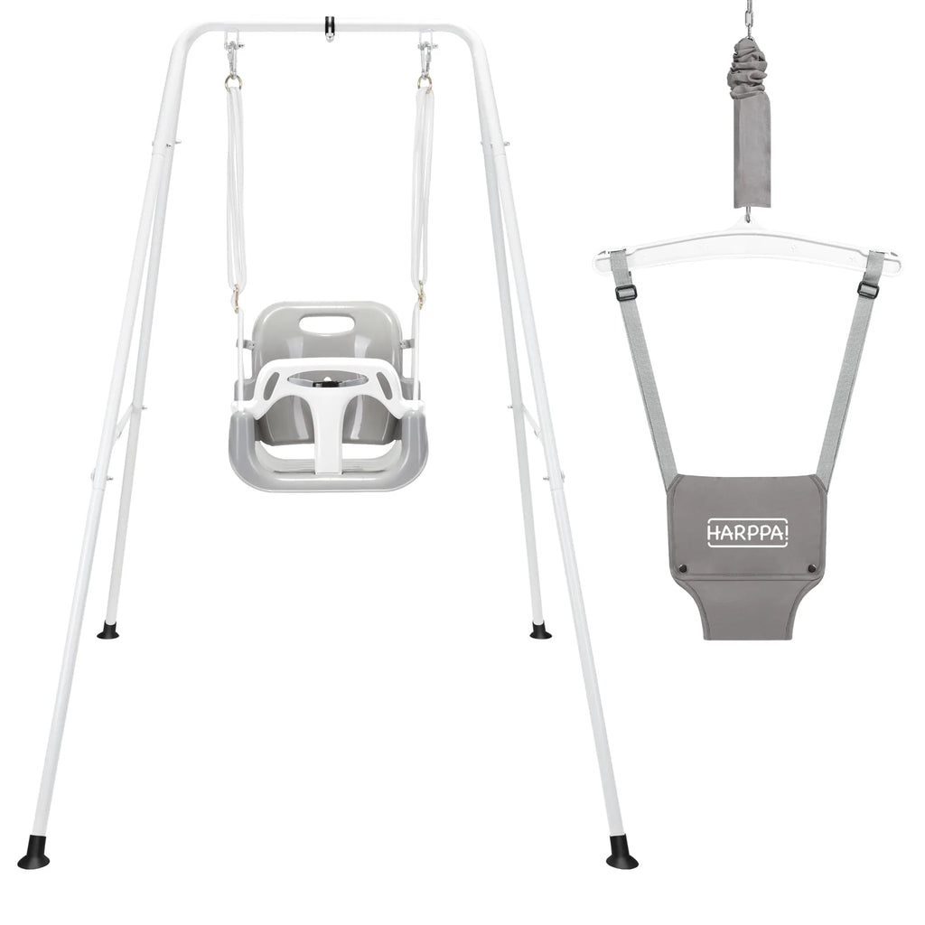 2-in-1 Toddler Swing Set with Stand, Black K98196