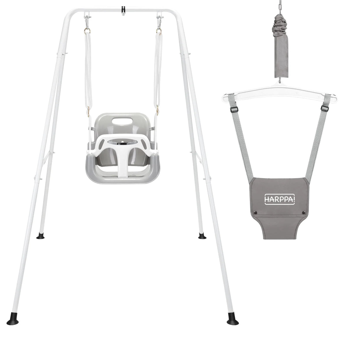 2-in-1 Toddler Swing Set with Stand, Black K98196