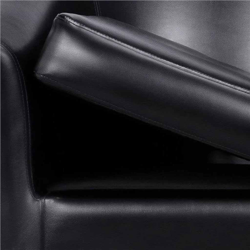 Black Faux Leather Accent Arm Chair J31578
