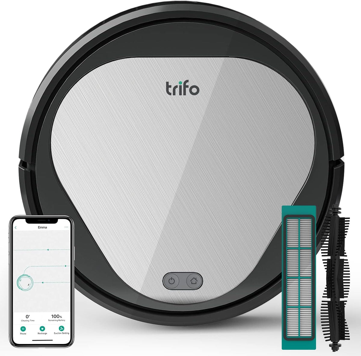 Robot Vacuum, 4000Pa Suction, 2600mAh Battery, Self-Charging L136