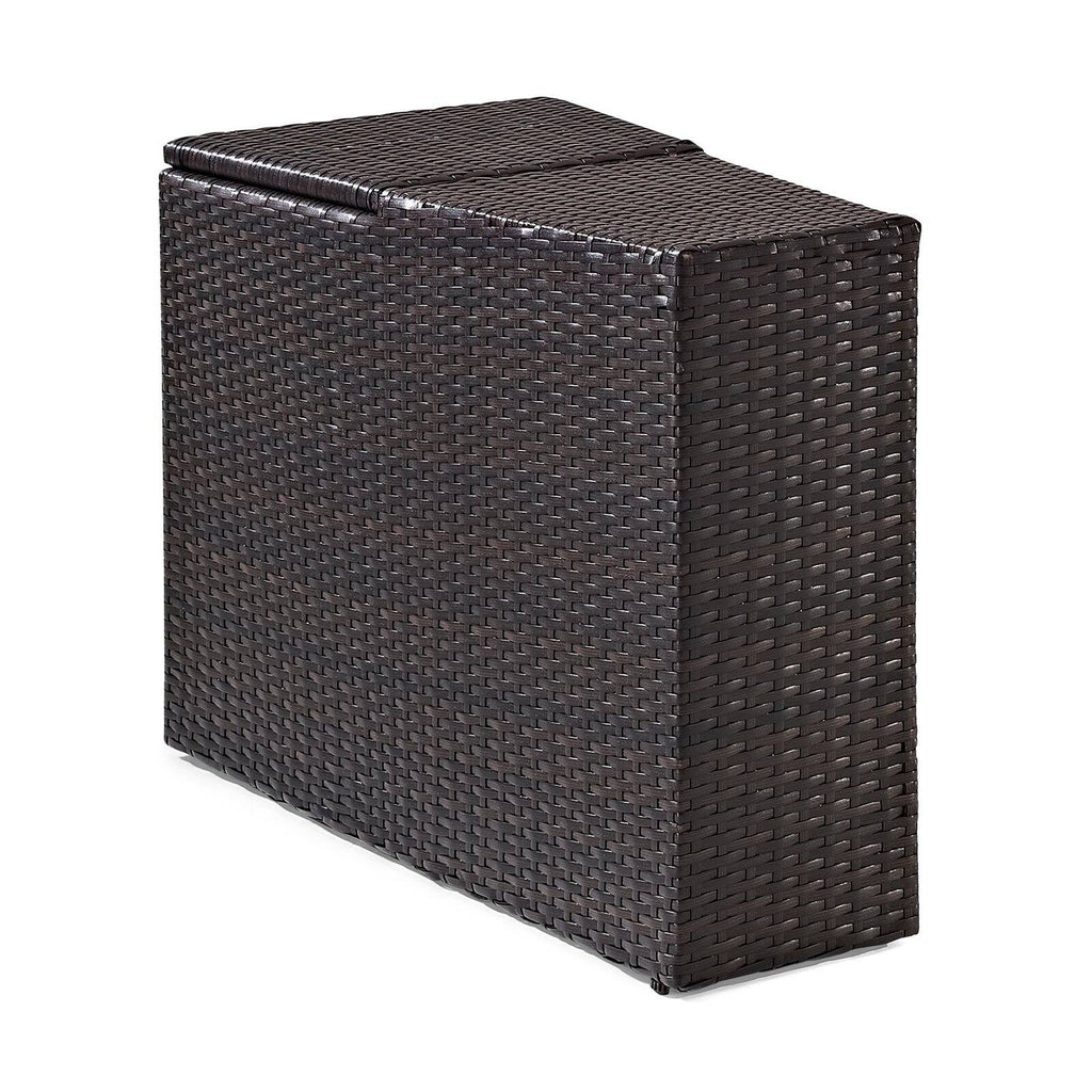 Brown Wicker Patio Arm End Table Z331