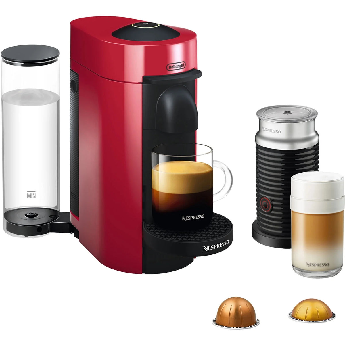 Red Coffee and Espresso Machine Y39075
