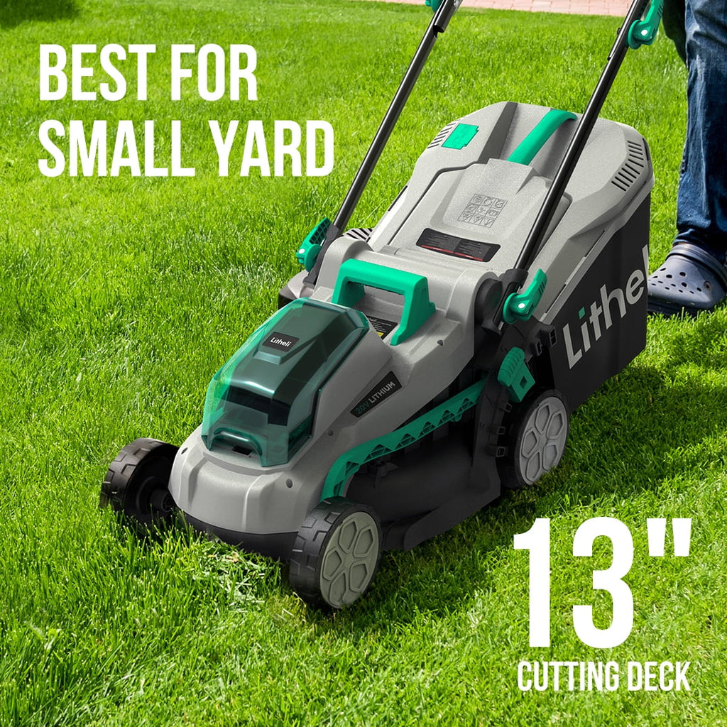 20V 13 Cordless Lawn Mower 16.34 in Brushless Motor 4.0Ah Battery & Charger Z140