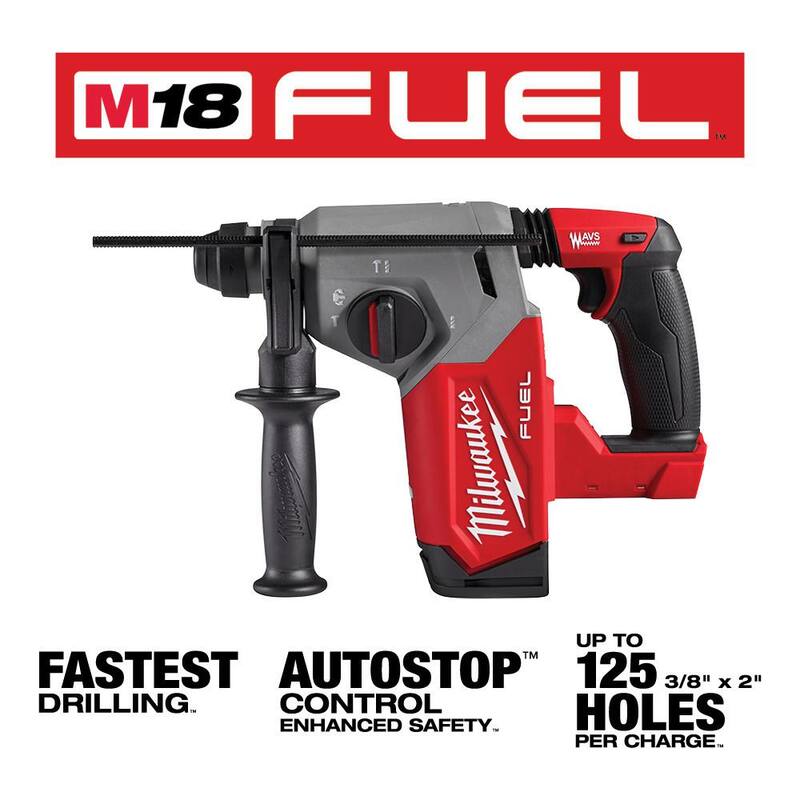 18V Brushless Cordless SDS-Plus Rotary Hammer with Grinder 2-Tool Q43428