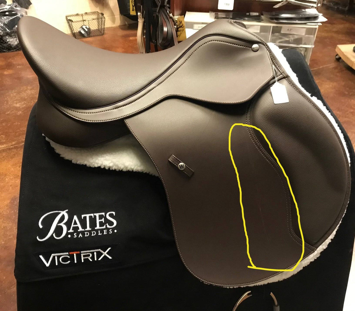 Brown Flocked All Purpose Saddle A1454