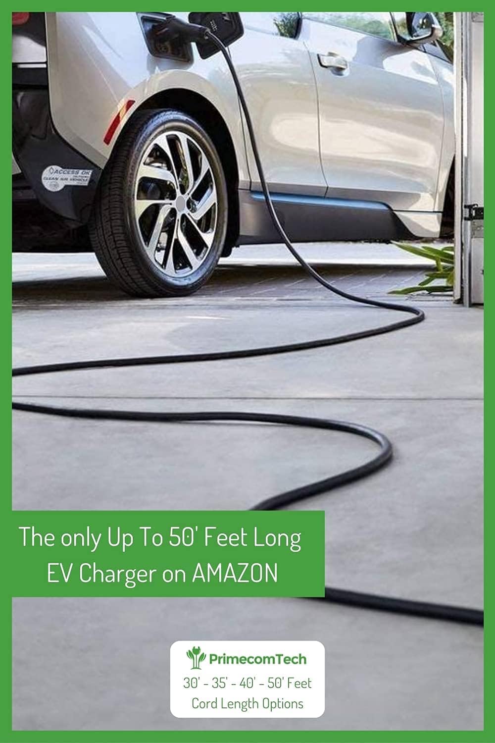 Level 2 Portable Electric Vehicle Charger, 16Amp, 30 Feet S20619