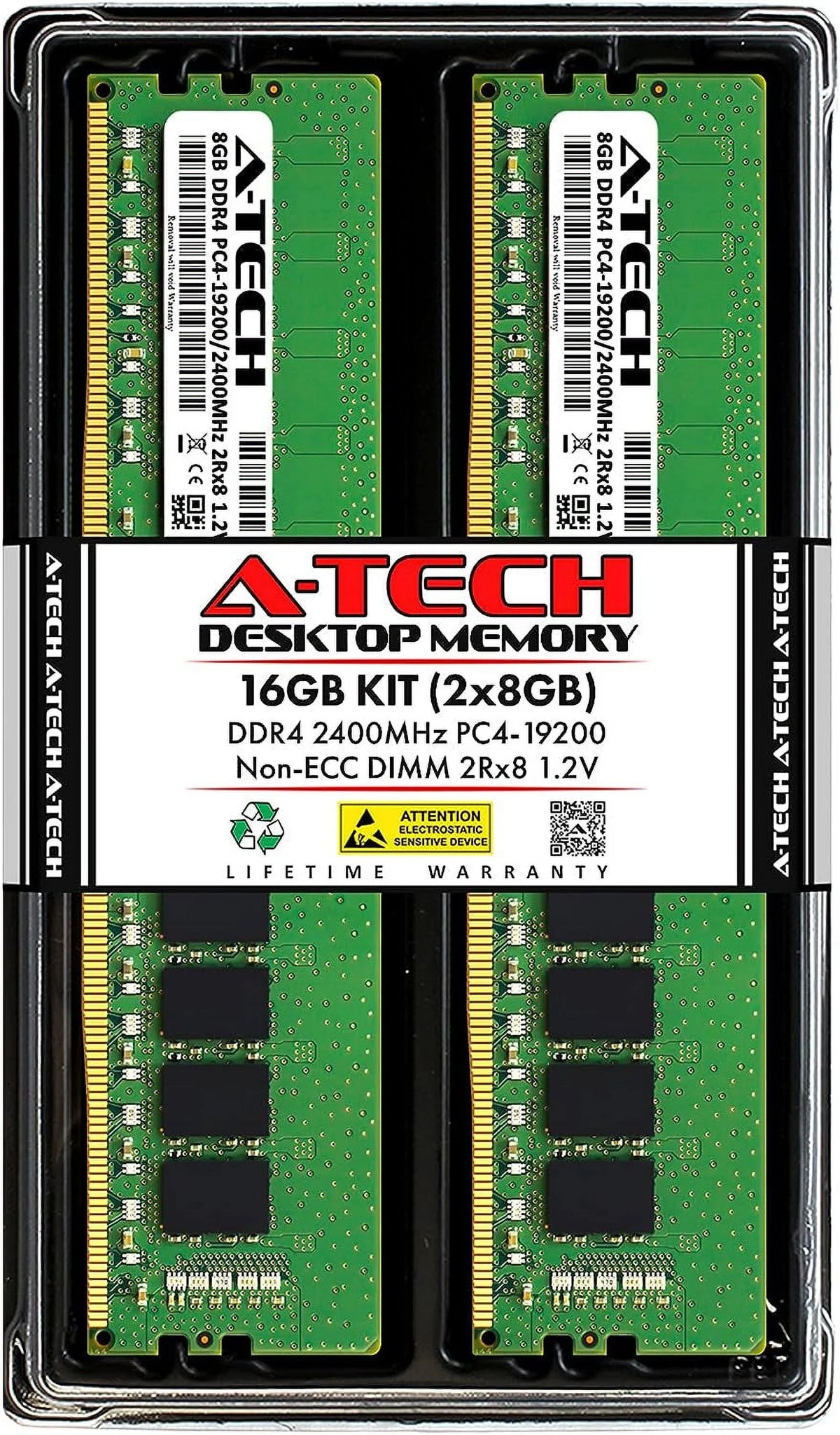 16GB (2x8GB) DDR4 2400MHz DIMM Non-ECC Desktop RAM F76905