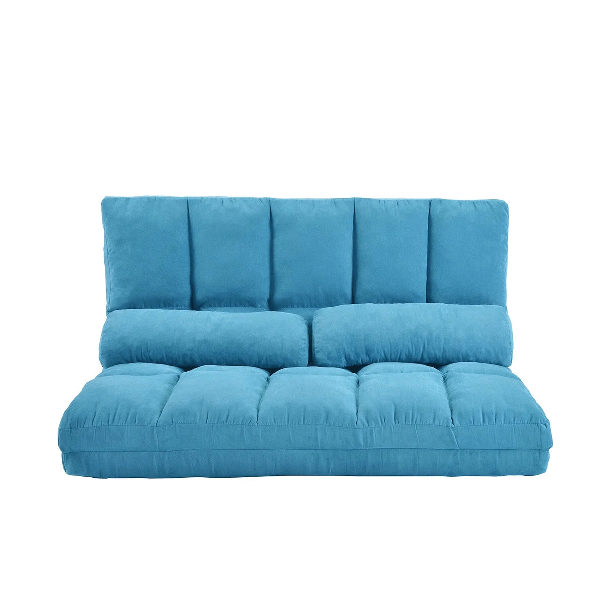 Blue Double Chaise Lounge Sofa with Two Pillows I81761