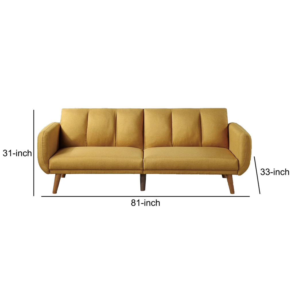 Adjustable Upholstered Sofa with Track Armrests and Angled Legs Q17474