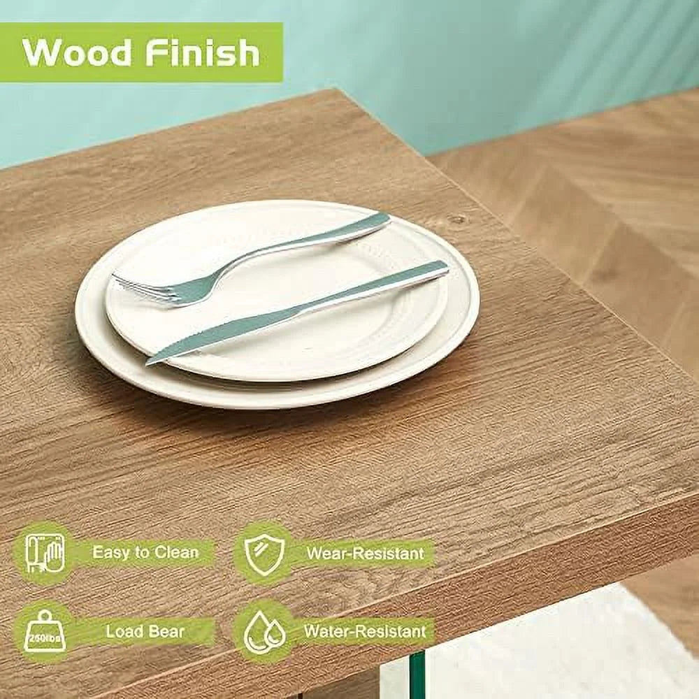 White High Glossy 55 inches Rectangular Dining Table Q6245