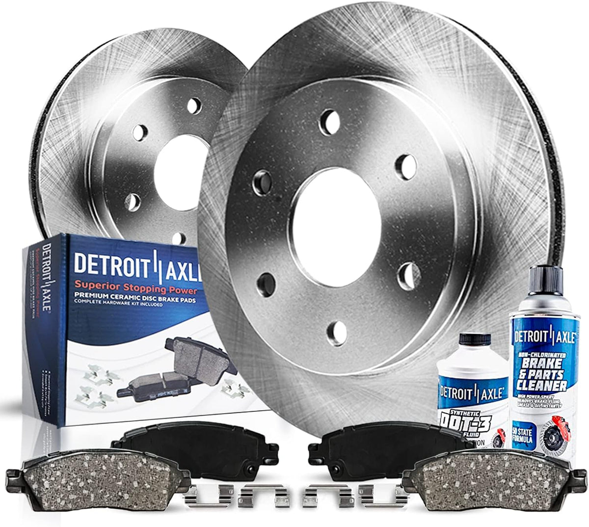 Rear Disc Rotors with Brake Pads V5803