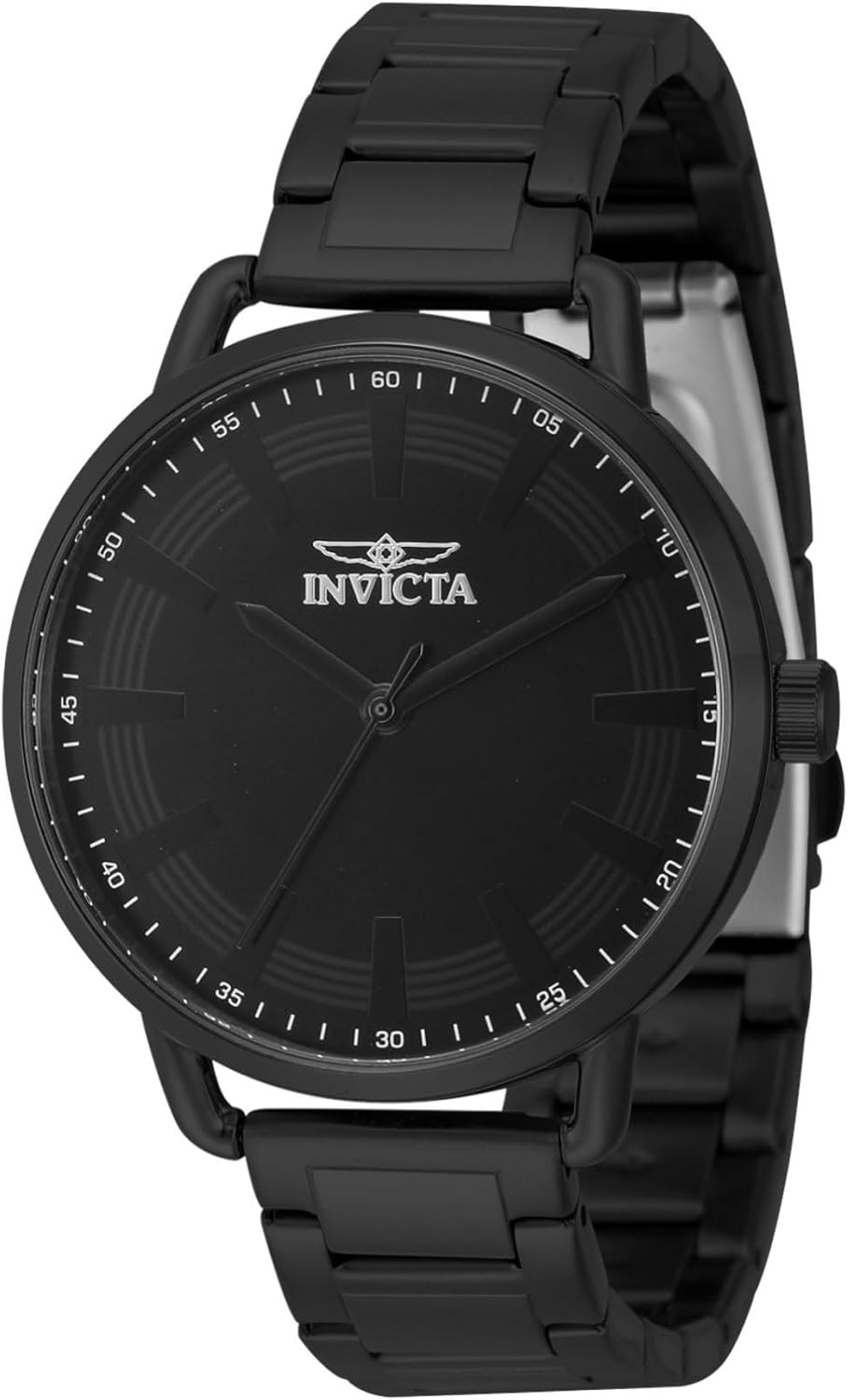 38mm Stainless Steel Quartz Watch, Black F96200