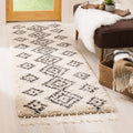 Geometric Moroccan Shag Runner Rug D651336