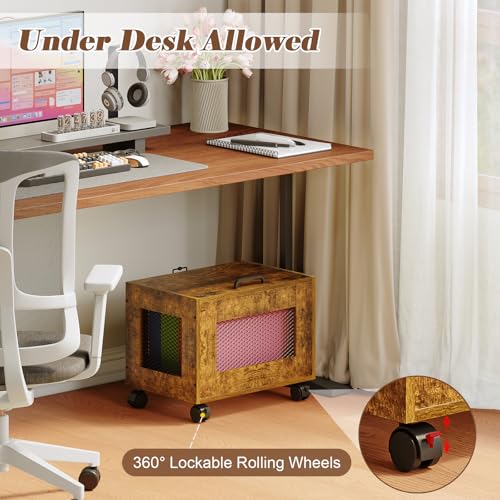 Rolling File Cabinet Cart with Lid for Letter & Legal Size M96838