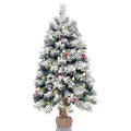 20 Inch Pre-Lit Artificial Mini Christmas Tree with 40 LED Lights G20238