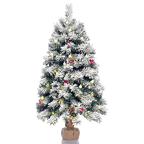 20 Inch Pre-Lit Artificial Mini Christmas Tree with 40 LED Lights G20238