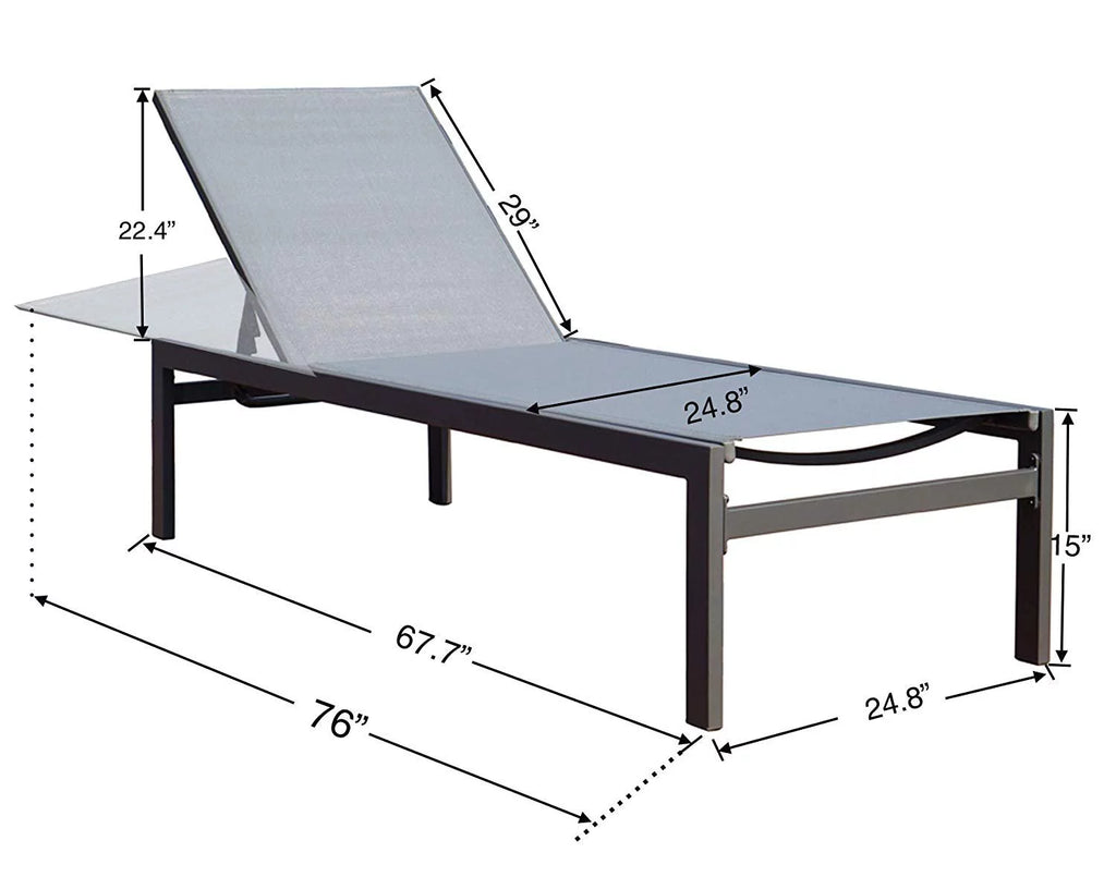 Aluminum Adjustable Chaise Lounge B894