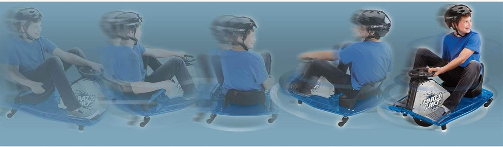 Blue Motorized Drifting Cart with Drift Bar J22937