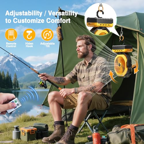 460ml Portable Misting Fan with 24000mAh Rechargeable Battery, Black H990588