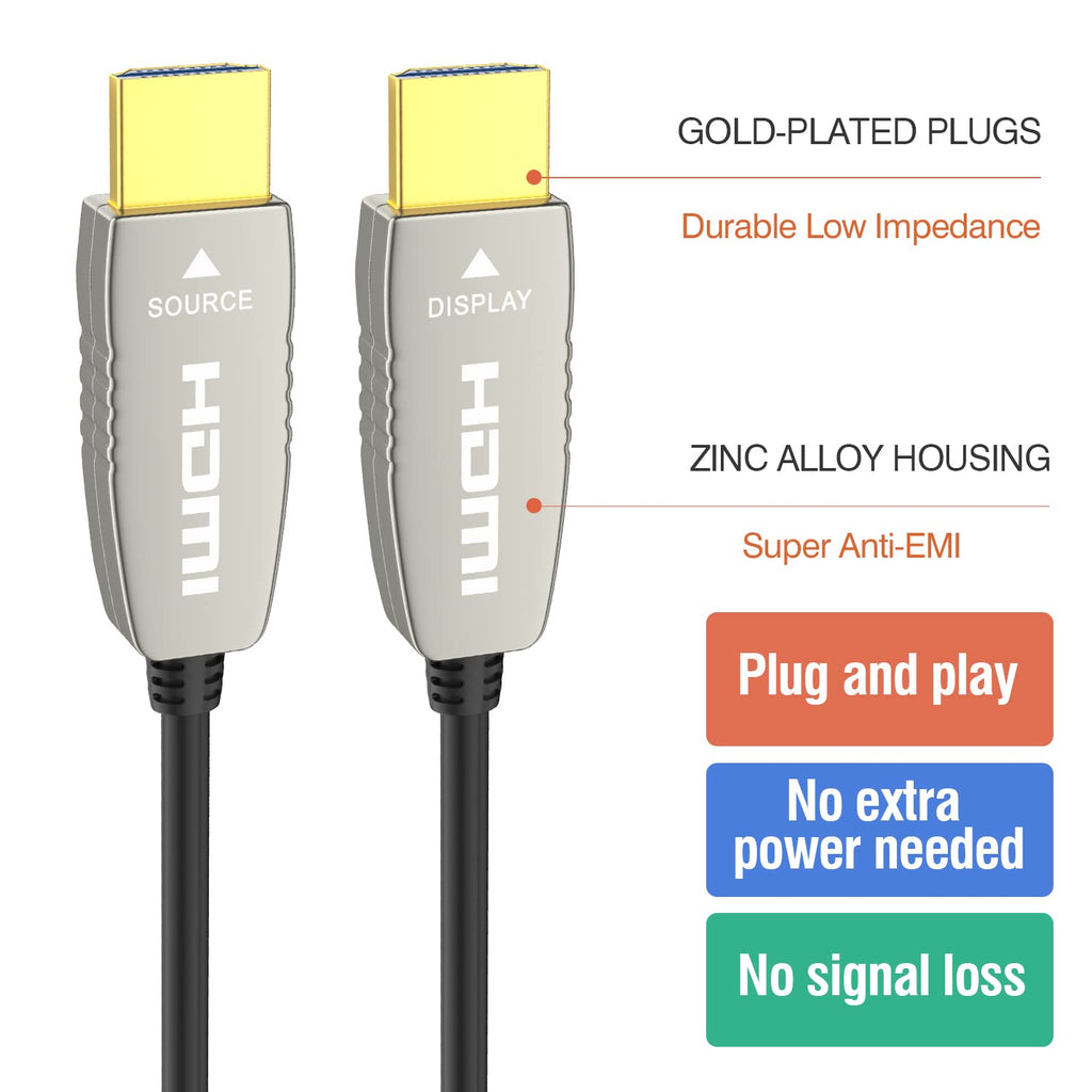 HDMI2.0b Fiber Optic Cable 65 feet 20m Q2599