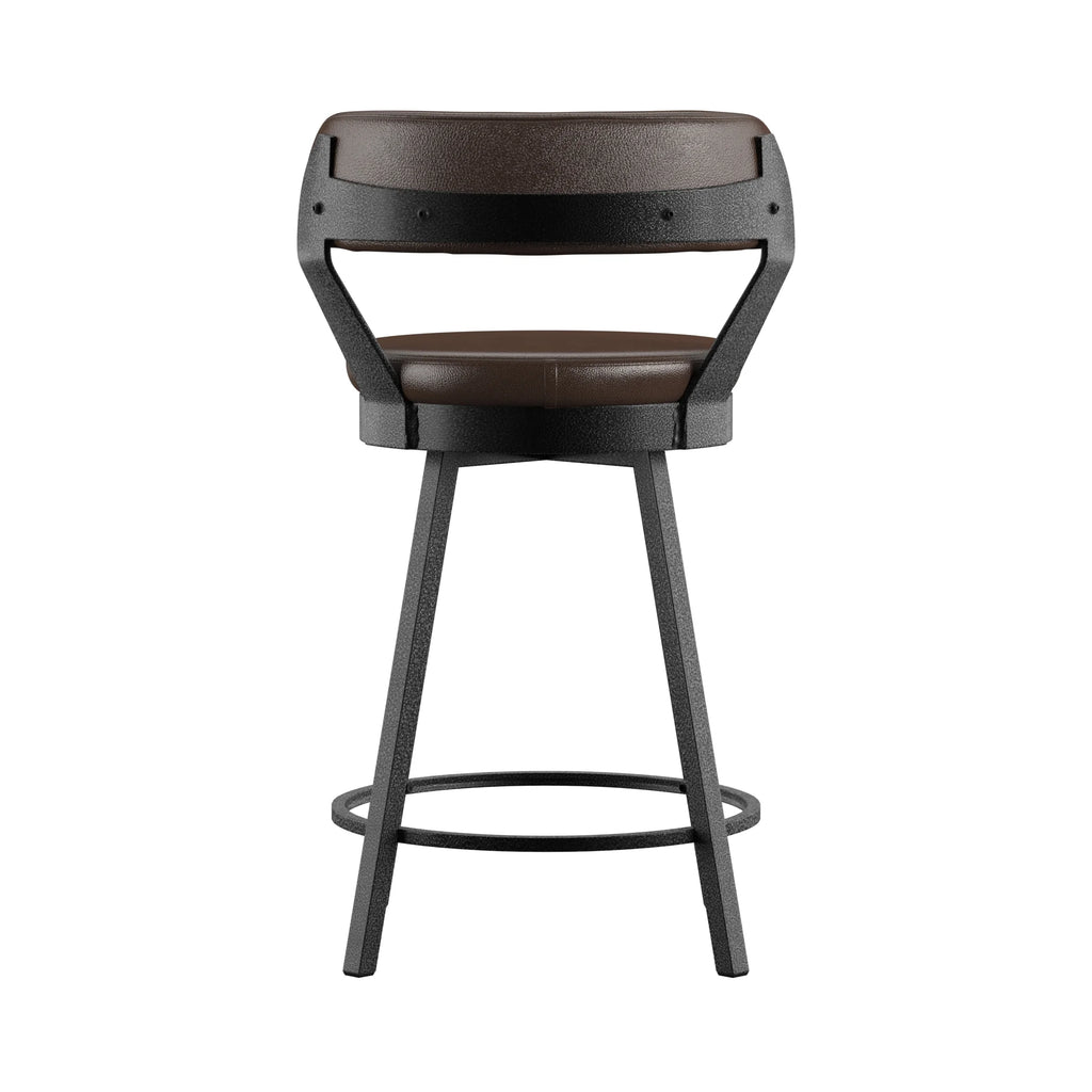 Brown Swivel Bar Stool, Set of 2 C14523