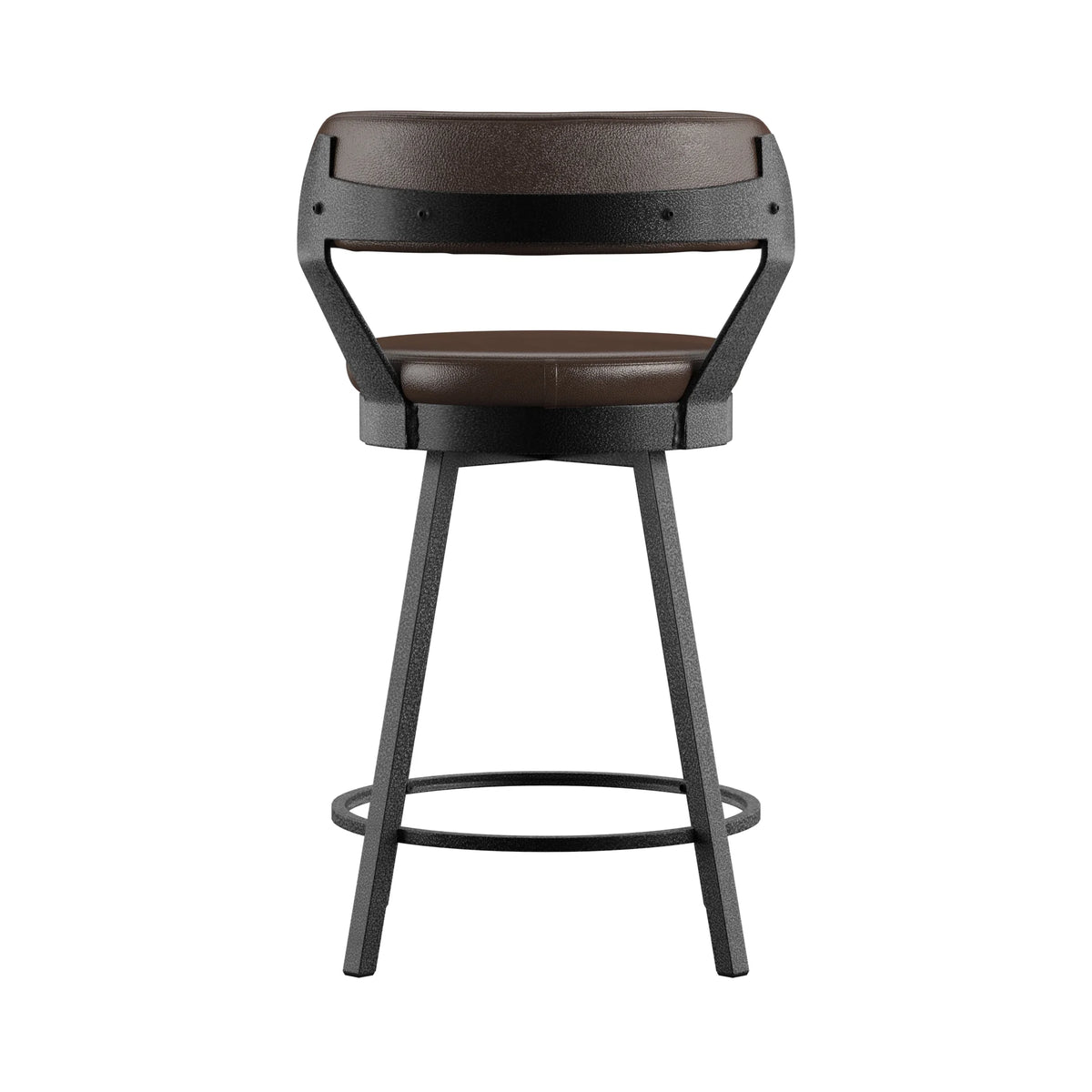 Brown Swivel Bar Stool, Set of 2 C14523
