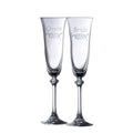 Set of 2 Flute Glass Floral Spray Z841878
