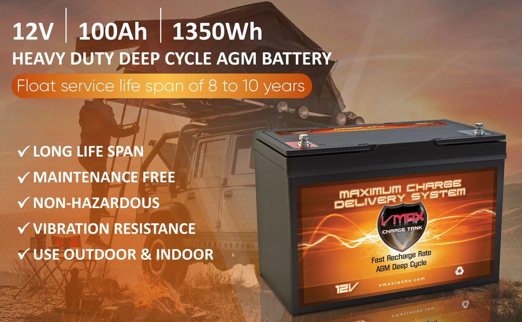 12 Volt Group 27 100Ah AGM Deep Cycle Battery F222