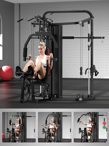 Smith Machine with 138LB Weight Stack W8474