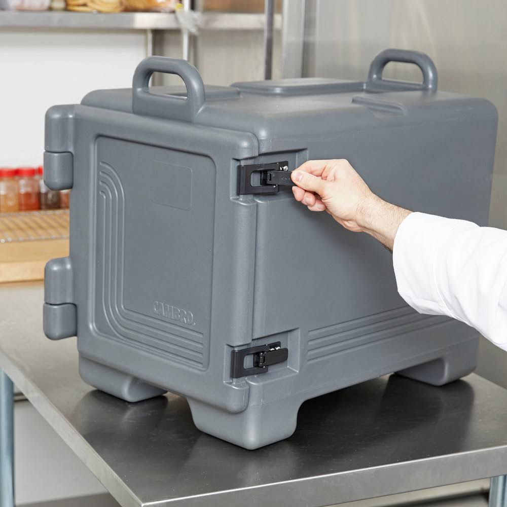 Charcoal Gray Front Loading Insulated Food Pan Carrier G2265