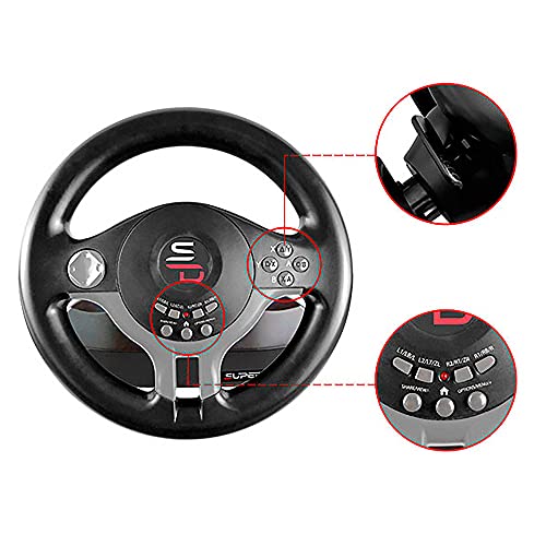 Racing steering wheel with pedals and gearshift paddles P588249