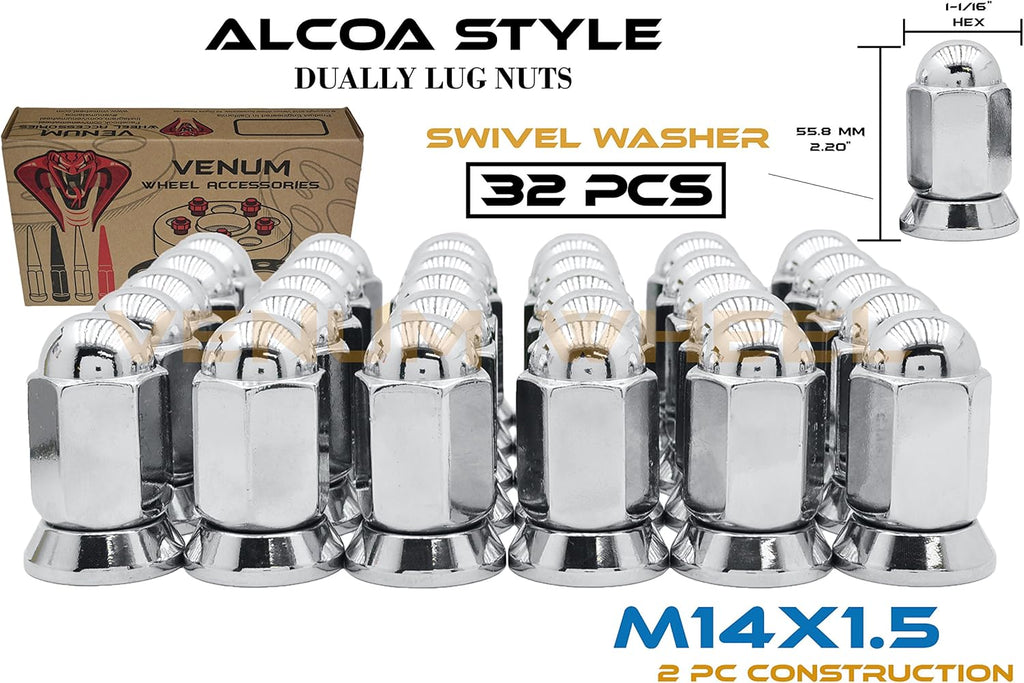 16 Pc Chrome Lug Nuts M14x1.5 Thread Pack of 2 Q73499