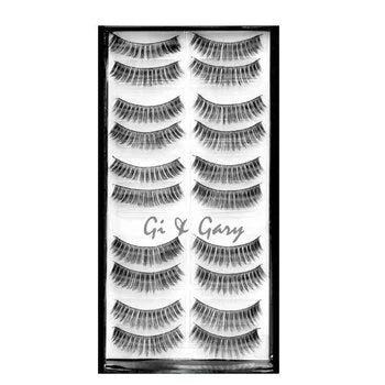 Black Fixe Eyelashes (10 pairs) C1066