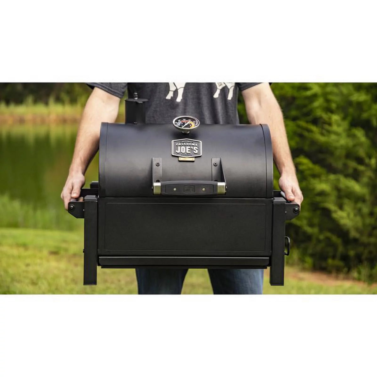 Portable Tabletop Steel Charcoal Grill Q96731