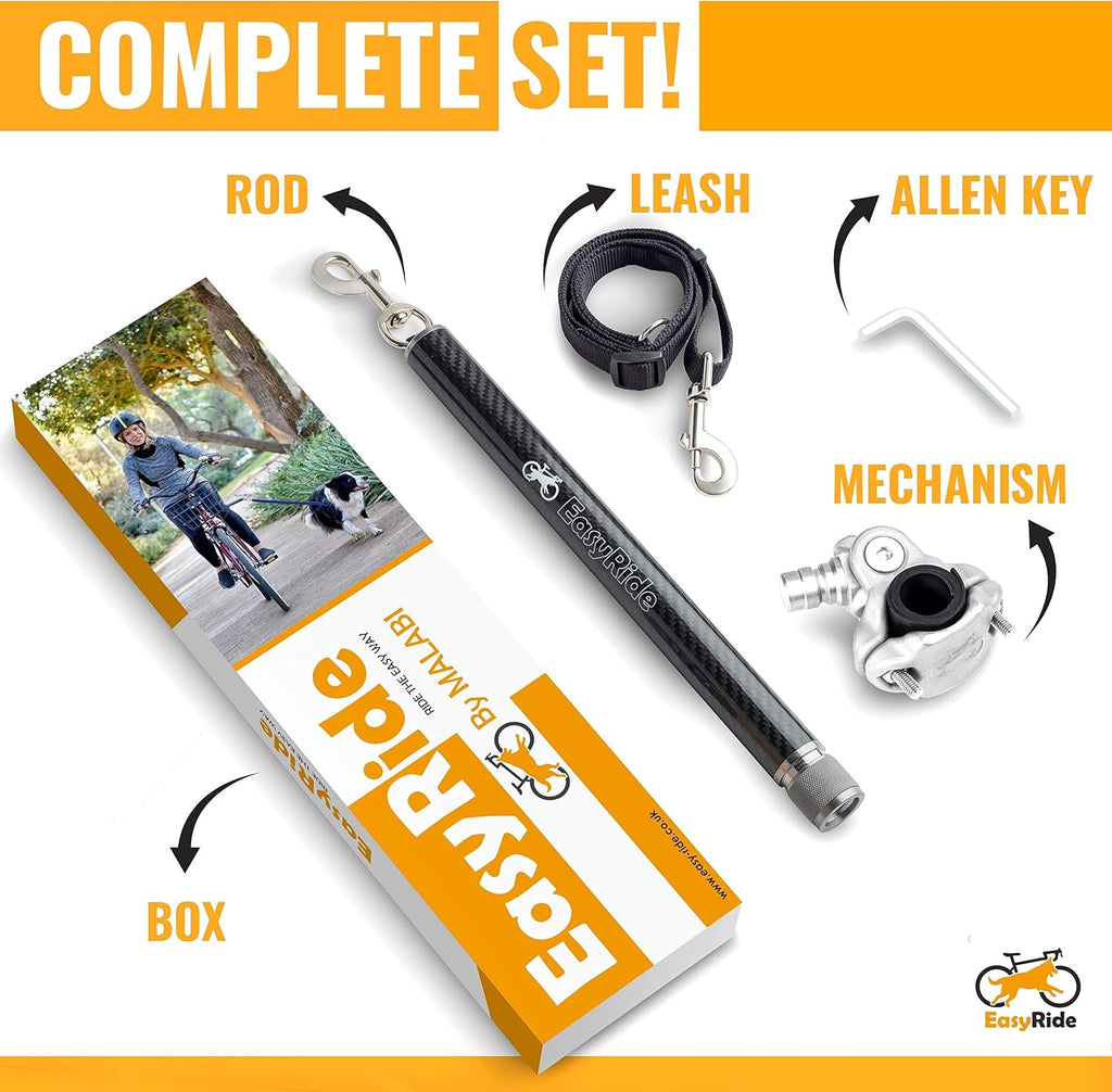 180° Rotating Dog Bike Leash with Shock Absorbers and Quick Attach Mechanism W7935