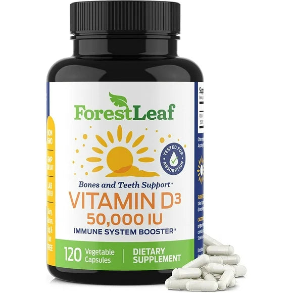 50000IU Vitamin D3 Supplement, 120 Capsules R494