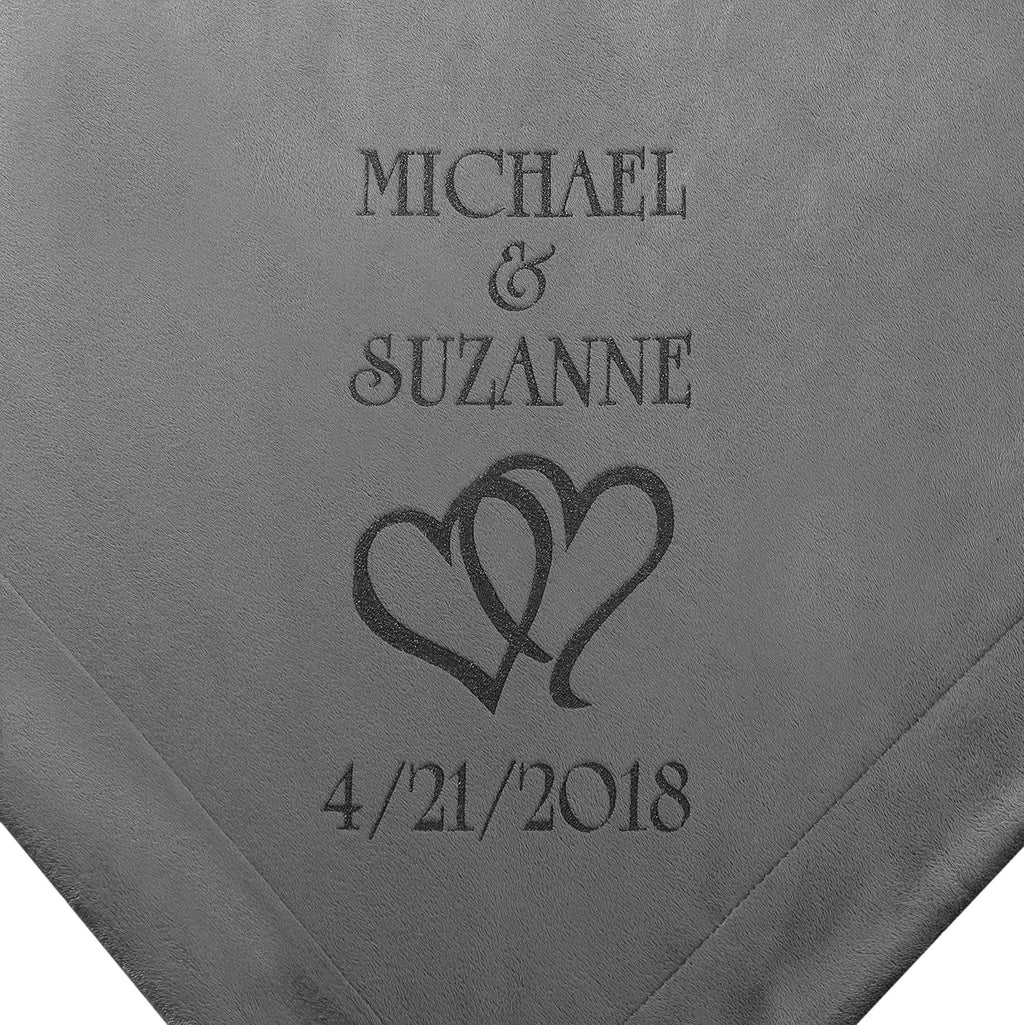 Hearts Wedding Couple Gifts Blanket I6773