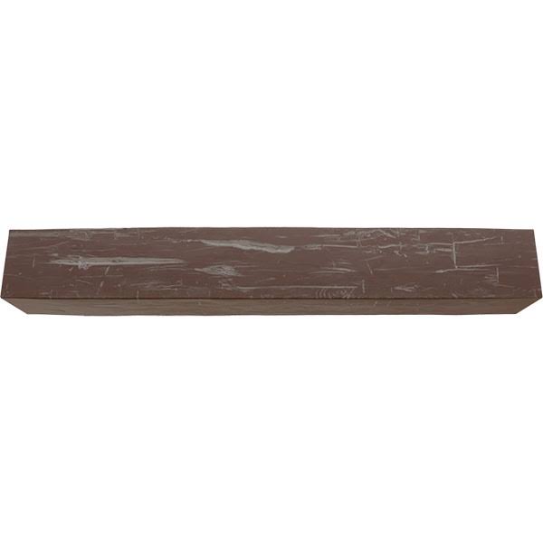 Aged Pecan Hand Hewn Faux Wood Fireplace Mantel I210695
