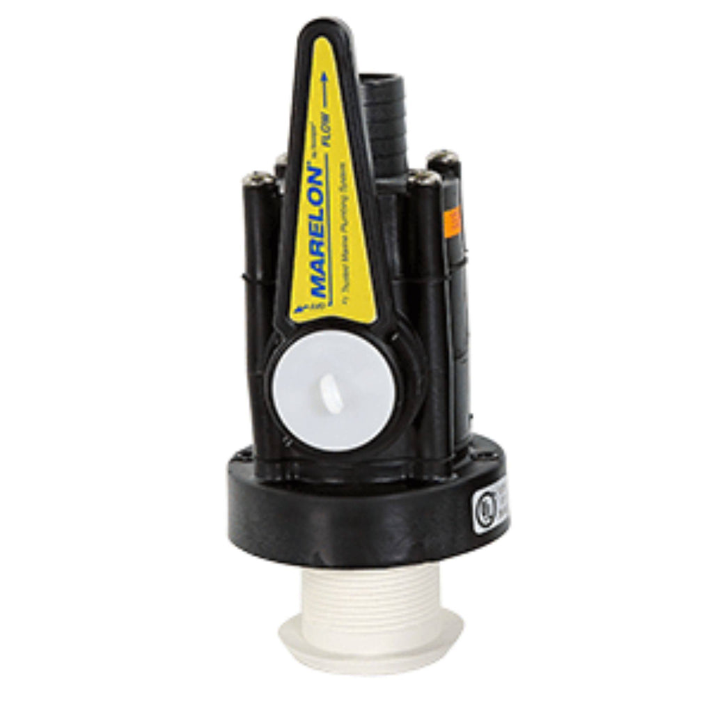 Marelon Full-Flow Seacock with 1-1/2x22 Mushroom Through-Hull P8623