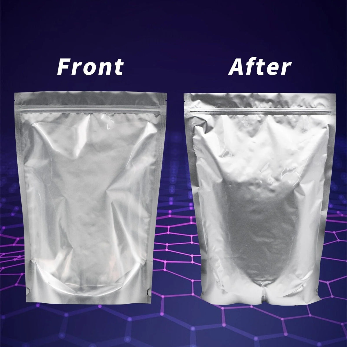 1 Gallon 60pcs Smell Proof Mylar Bags with Clear Window Z4504