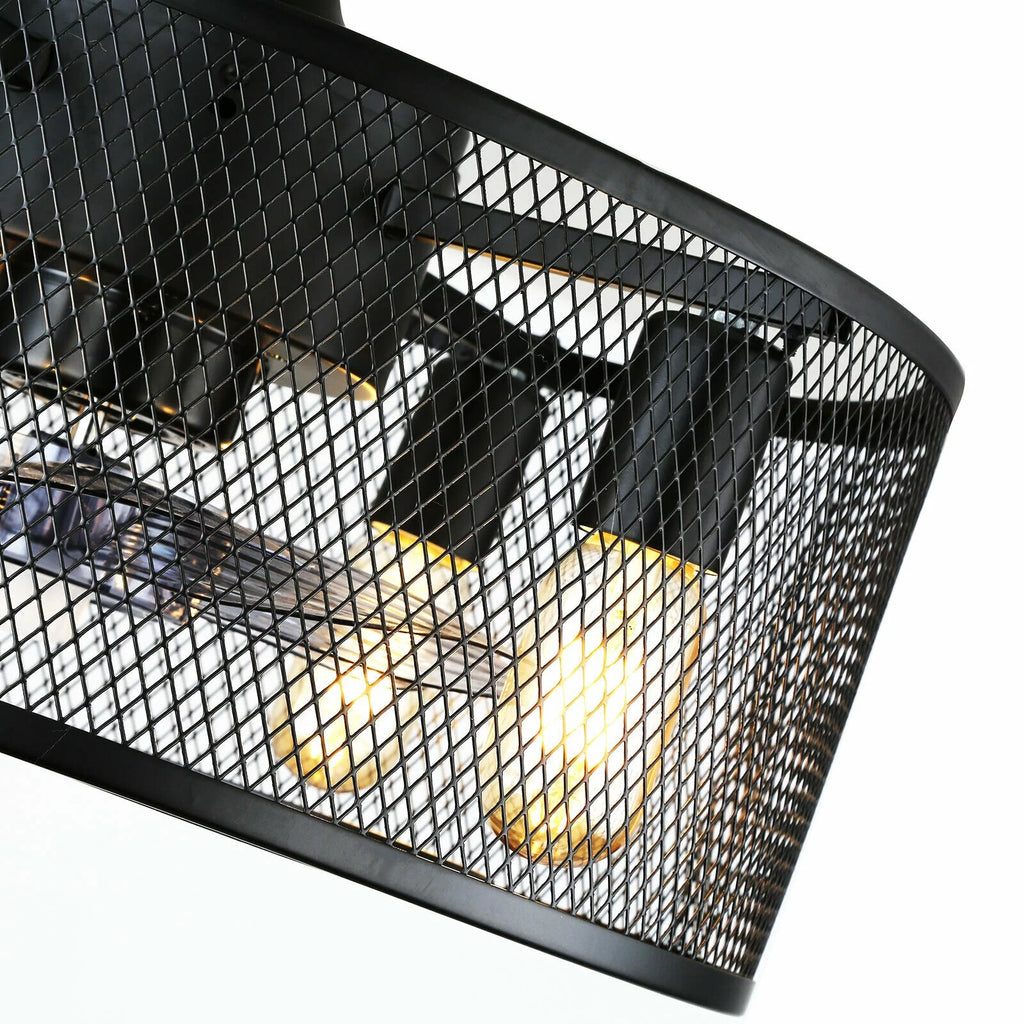 Caged Ceiling Fan Light with Remote R253895
