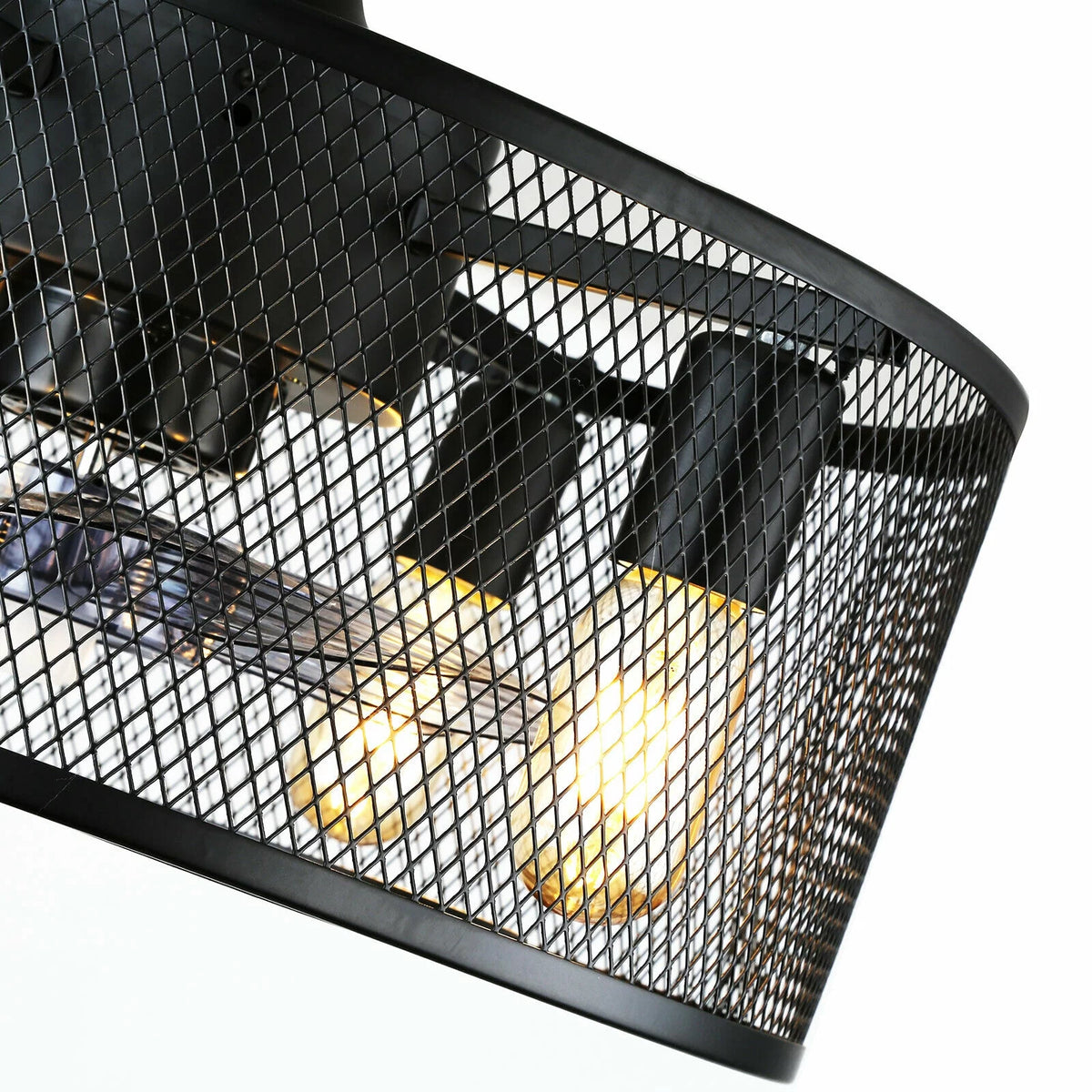 Caged Ceiling Fan Light with Remote R253895