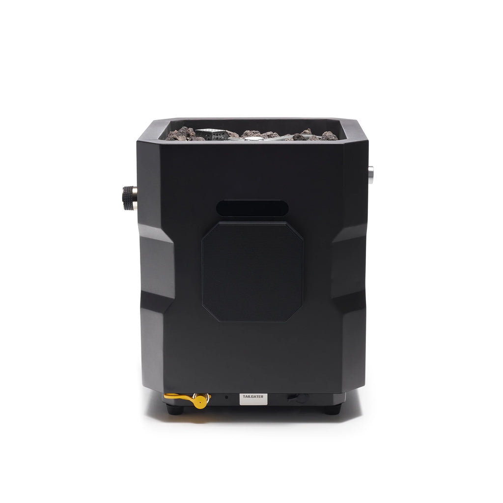 Portable Wireless Fire Pit with Speaker Sound System, Black Q8446